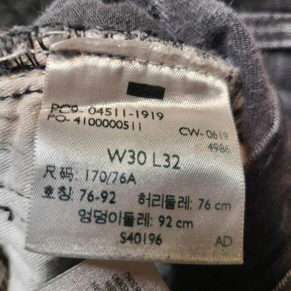 Levi's 511 Jeans Mens 28x30 Black Denim Slim Fit Stretch Five Pocket Zip Fly - Picture 5 of 10